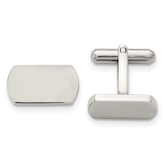 Diamond2Deal Stainless Steel Polished Cufflinks