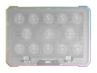 OEM Mars Gaming Mnbc13, Base Refrigeradora Y Stand Para Port&aacute;tiles Hasta 17, Iluminaci&oacute;n Argb 10 Modos, 13x Ventiladores Con Led Blanco, Regulable 8 Posic