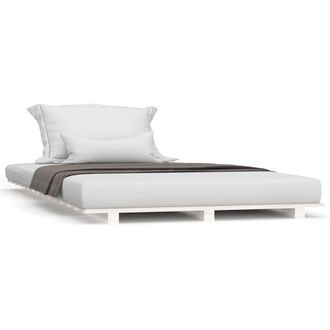 Berkfield Home Bed Frame White 90x190 cm Single Solid Wood Pine