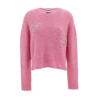 Des_Phemmes DES Phemmes - Gebreide trui met ronde hals - Dames - Truien - Roze - Maat: M