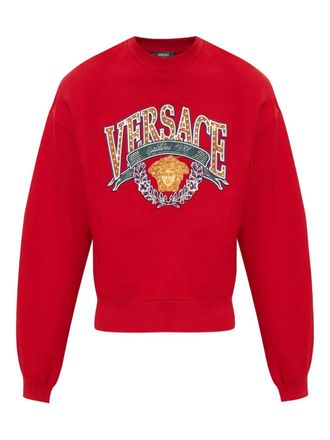 Versace Sweater met Medusa-applicatie - Rood