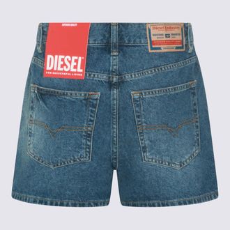 Diesel Cotton Denim Denim Shorts - Blue