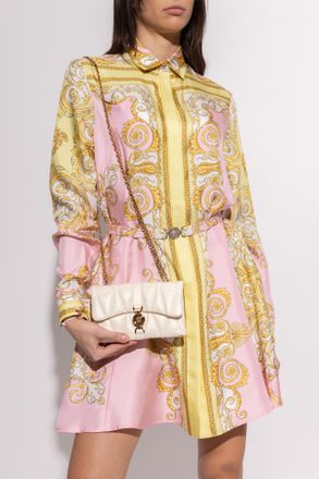 Versace Shoulder Bag Kleio Mini, Womens, Cream