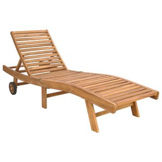 vidaXL Tumbona Marr&oacute;n Madera De Teca Maciza Vidaxl