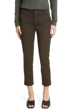 Vince Crop Stretch Cotton Chinos in Deep Laurel at Nordstrom Rack, Size 14