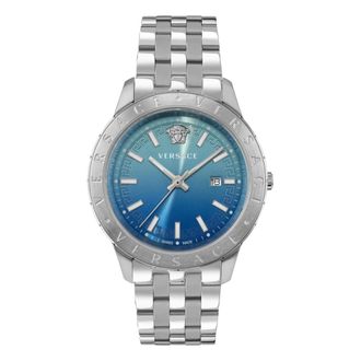 Versace Accessoires, Heren, Blauw, ONE Size, Horloge