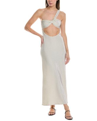 WeWoreWhat Weworewhat Ruched Asymmetrical Knit Maxi Dress