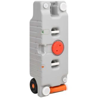 vidaXL Dep&oacute;sito De Agua Con Ruedas Para Camping Gris 75 L Vidaxl