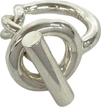 Herm&egrave;s Silver Silver 925 Band Ring (Pre-Owned)