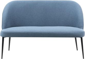 Beliani Upholstered Bench 2 Seater OSBY Fabric Blue