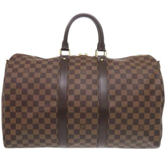 Louis Vuitton Pre-owned Keepall Bandouli&egrave;re 45 Boston Tas - Heren - Vintage Weekendtas - Bruin - ONE Size - Vintage