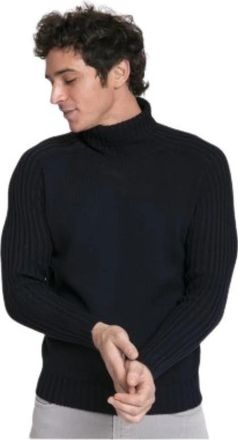 Gran Sasso Gebreide kleding - Heren - Coltruien - Blauw - 3XL - Wol - Truien & Vesten
