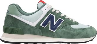 New Balance Canvas Sneakers met Su&egrave;de Inzetstukken - Heren - Sneakers - Groen - 44 1/2 EU - Su&egrave;de - Schoenen