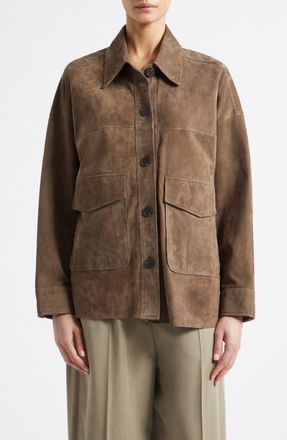 Arma Kaylee Lamb Suede Jacket in Soil at Nordstrom, Size 42