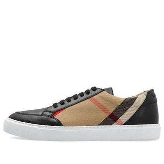 Burberry (WMNS) Burberry 25 Check and Leather Sneakers Black 80575081