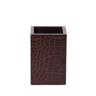 Posh Trading Company Chelsea Pen Holder - Vintage Croc in Brown
