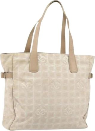 Chanel Pre-owned Tote Bags, female, Beige, Size: ONE SIZE Pre-owned Travel Line Tote