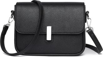 Generic Leather Shoulder Bag, Compatible For Women, Single Strap Handbag, Ladies Crossbody Purse With Multiple Pockets, Durable(Black)