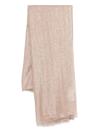 Brunello Cucinelli fringed scarf - Beige
