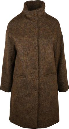 Olivier Horigamy Brown Virgin Wool-Blend Coat