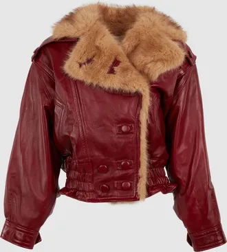 Isabel Marant Veste Cuir Valina Deep Red, D&eacute;fil&eacute;