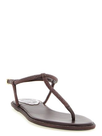 Rene Caovilla Diana Sandal - Brown
