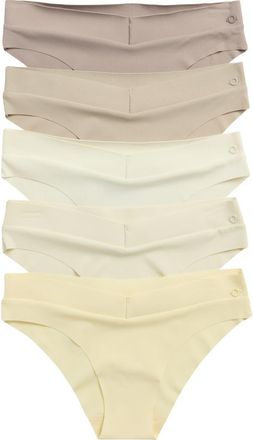 Danskin 5-Pack Microfiber Bikinis in Honey Dew/Chartreuse Glow at Nordstrom Rack, Size Medium
