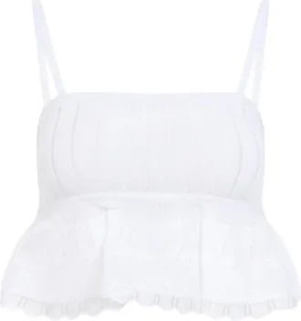 Alaia Crinoline Top - Dames - Tops - Wit - Maat: XS Viscose