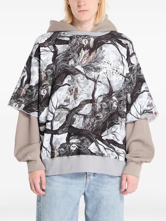 A Bathing Ape Tree Edge Camo layered hoodie - Toni neutri