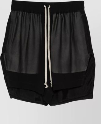 Rick Owens silk paneled knee-length boxers