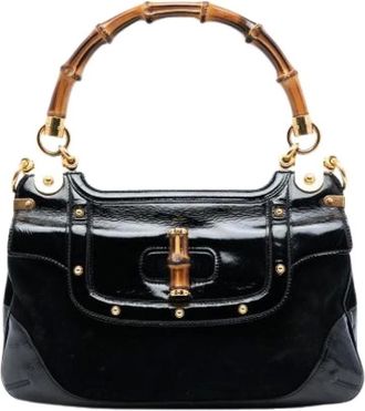 Gucci Pre-owned Handbags, female, Black, Size: ONE SIZE Pre-owned Bamboo Satchel