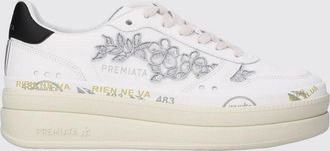 Premiata Sneakers Micol in pelle con ricami floreali e paillettes