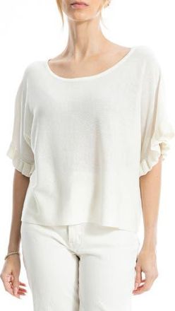 Max Studio Flutter Sleeve Sweater in Ivory-Ivory at Nordstrom Rack, Size X-Large