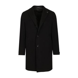 Tagliatore Bruce Wool and Cashmere Coat - Heren - Mantel - Zwart - XL - Wol - Jassen