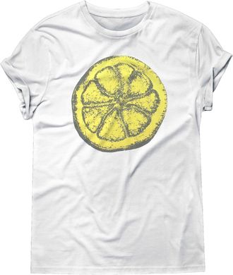 Generic Roses Lemon T-Shirt Indie Rock Music (UK, Alpha, XXL, Regular, Regular, Standard, White)