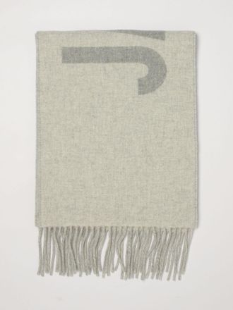 Jacquemus Cotton Scarf with Contrasting Jacquard Logo and Fringed Edges