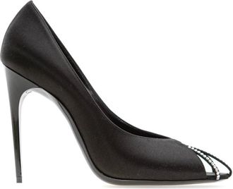 Saint Laurent Klassieke Zwarte Leren Pumps - Dames - Pumps - Zwart - 38 EU - Schoenen