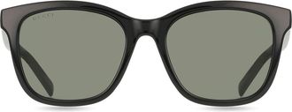 Gucci GG1984SK Asian Fit 001 Womens Sunglasses Black Size 55 - Free RX Lenses - Free RX Lenses
