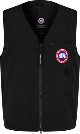 Canada Goose Logo Vest Zwarte Jas Rits - Heren - Bodywarmers - Zwart - S - Katoen - Jassen