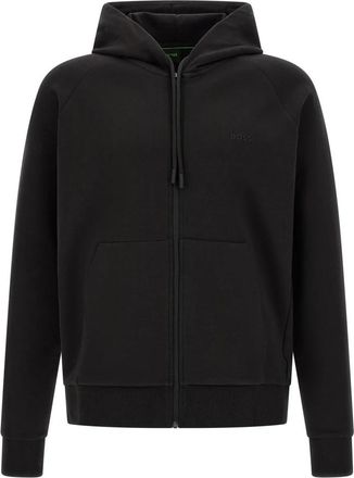 HUGO BOSS Zip-through Hoodie - Heren - Vesten met rits - Zwart - XL - Katoen - Hoodies & sweatvesten
