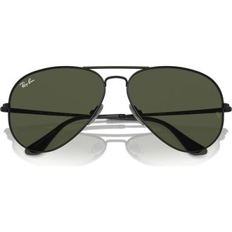 Ray-Ban 58mm Pilot Aviator Sunglasses in Black at Nordstrom