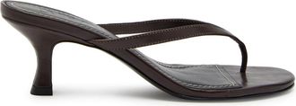 Staud Freja 60 Leather Mules - Brown - 38 (IT38/ UK5)