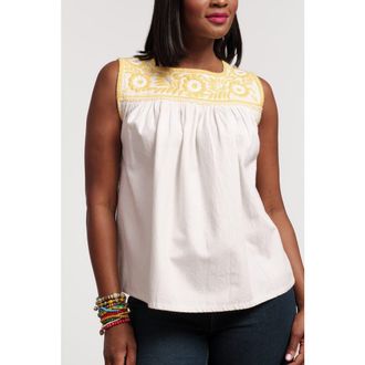 Frances Valentine Jess Top in White/yellow at Nordstrom, Size X-Small