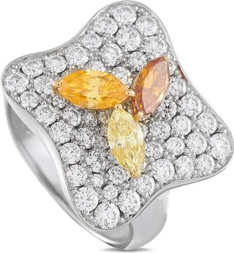 Luxury Bazaar Anello con platino e diamanti - Argento