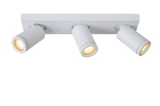 Lucide TAYLOR Dimmable Tiltable Bathroom LED Ceiling Spotlight Bar GU10 in White