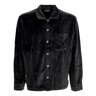 Obey Fluwelen Knoopshirt Zwart - Heren - Casual Overhemden - Zwart - L - Katoen - Overhemden