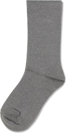 Brunello Cucinelli Womens Socks Cashmere Grey Medium With Silk