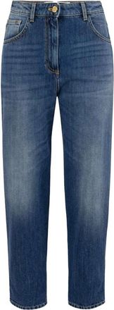 Elisabetta Franchi Klassieke Denim Jeans voor Dagelijks Gebruik - Dames - Cropped Jeans - Blauw - W25 - Denim - Jeans
