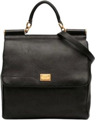 Dolce & Gabbana Pre-owned Handbags, female, Black, Size: ONE SIZE Pre-owned The Sicily