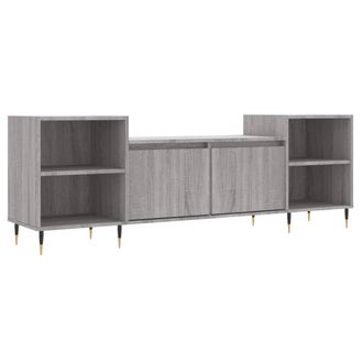 Berkfield Home TV Cabinet Grey Sonoma 160x35x55 cm Engineered Wood | Size: 160 x 35 x 55 cm